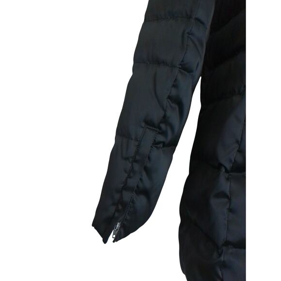 Vintage Style & Co Black Faux Fur Puffer Jacket Coat Detachable Hood Size Medium - Picture 4 of 9